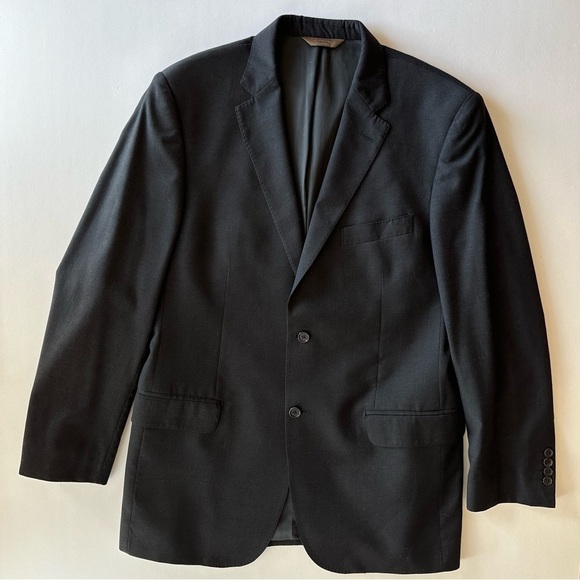 Pronto Uomo Mens Blazer Sport Coat Two Button Casual Jacket Size 44L Wool Suit - Picture 13 of 15